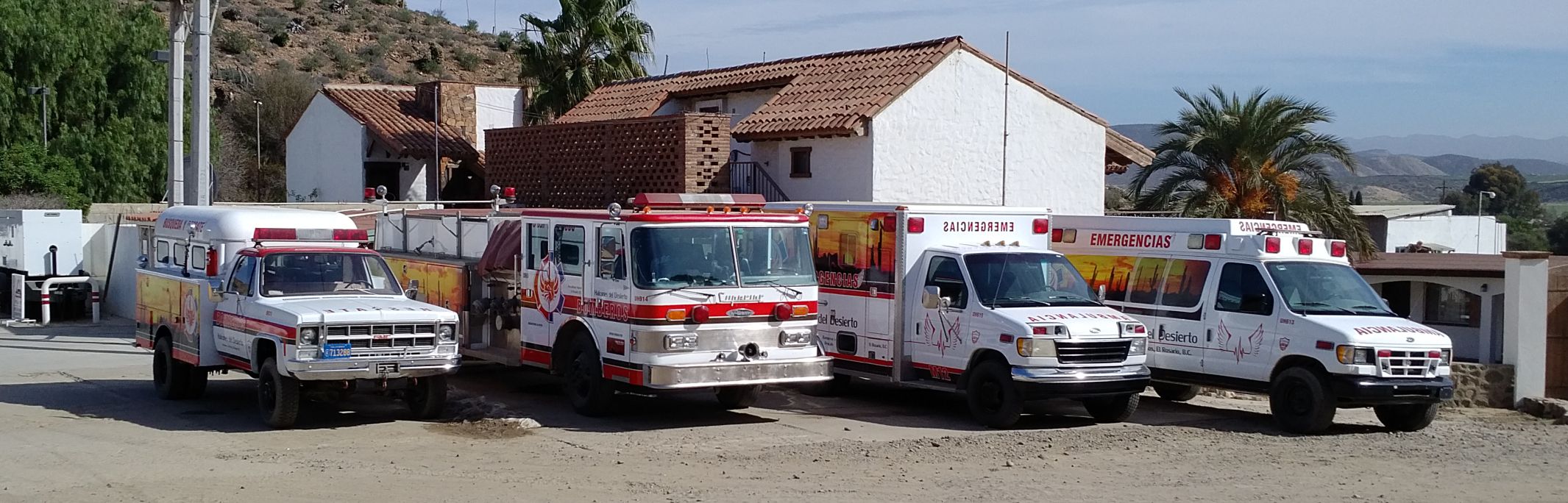 Mini Pumper E13, Fire Engine E11, Ambulances M11
                  and M21